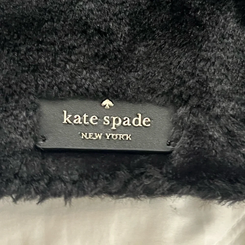 Kate spade New York neve shearling and beaded embellishment clutch